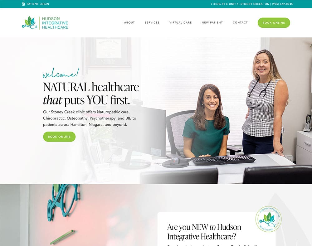 Web Design for Hudson Integrative Healthcare