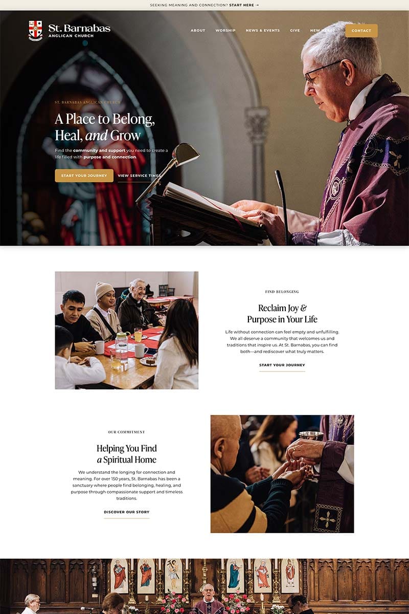 St. Barnabas Church - Web Design